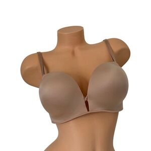 Victoria's Secret 38C Bombshell Add 2 Cups Push up Multi way Demi Bra Praline